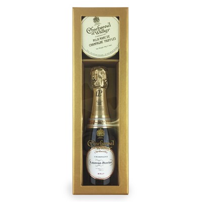 Laurent Perrier La Cuvee Mini Champagne And Charbonnel Truffles Gift Box Set